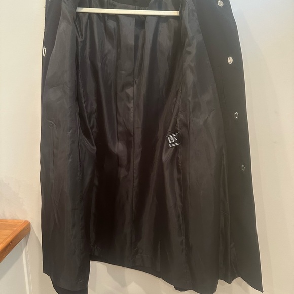 Anne Klein Classic Black Trench Coat  Rain Coat Timeless Neutral Sz M - Picture 8 of 8